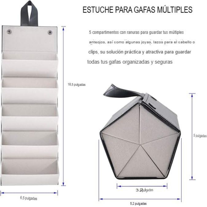 Estuche Organizador de Gafas Plegable | Organiza hasta 5 gafas