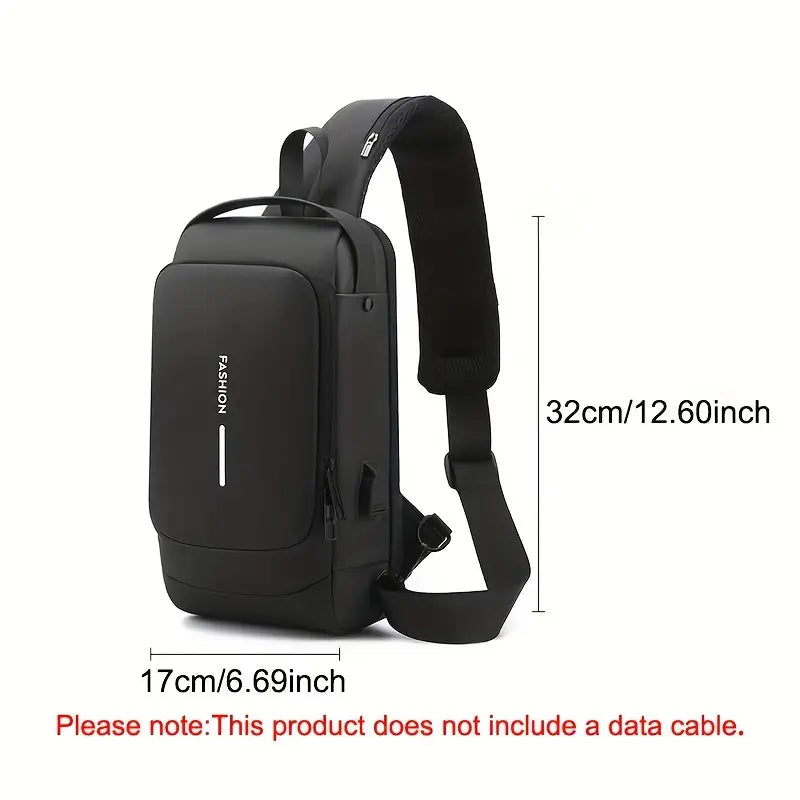 Fashion ™ |  Mochila cruzada con seguro y puerto usb